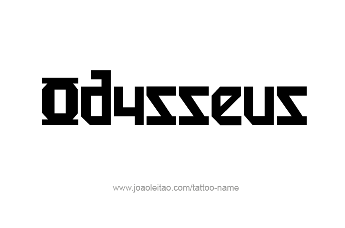 Tattoo Design Mythology Name Odysseus   