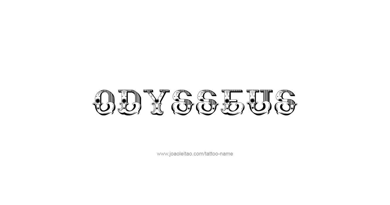 Tattoo Design Mythology Name Odysseus   