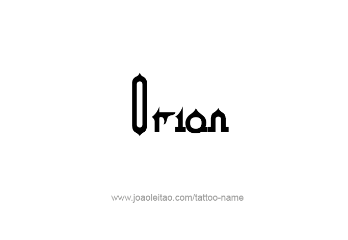 Tattoo Design Mythology Name Orion   