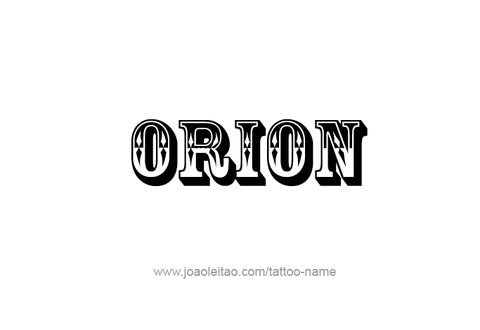 Tattoo Design Mythology Name Orion   