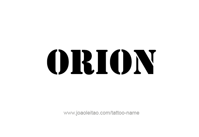 Tattoo Design Mythology Name Orion   