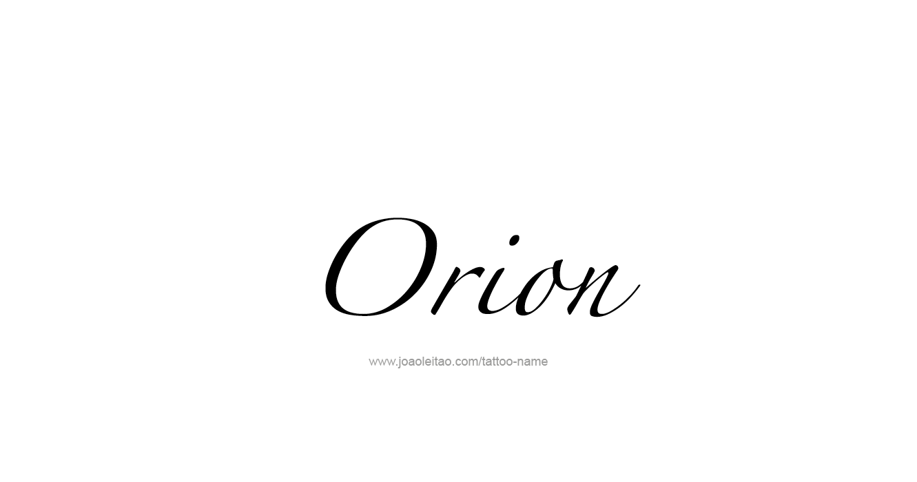 Tattoo Design Mythology Name Orion   