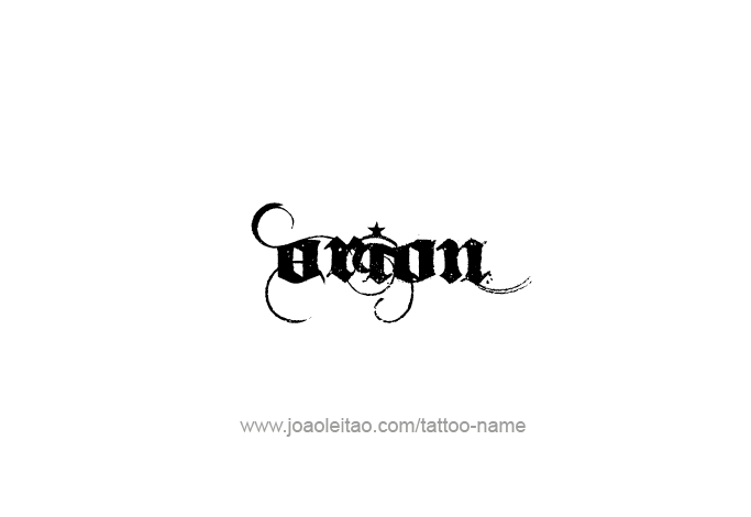 Tattoo Design Mythology Name Orion   