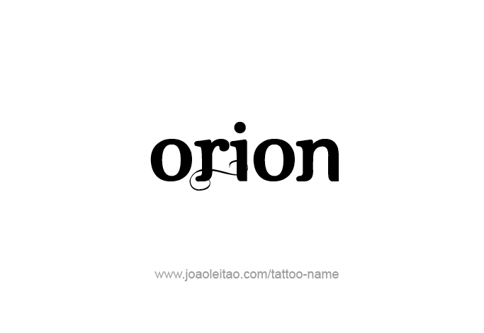 Tattoo Design Mythology Name Orion   