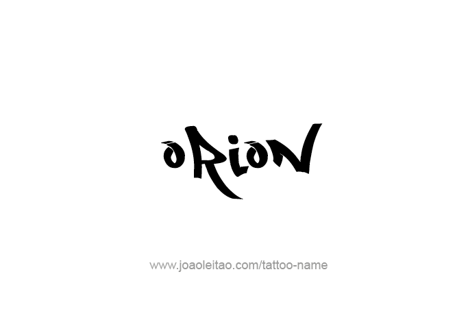 Tattoo Design Mythology Name Orion   