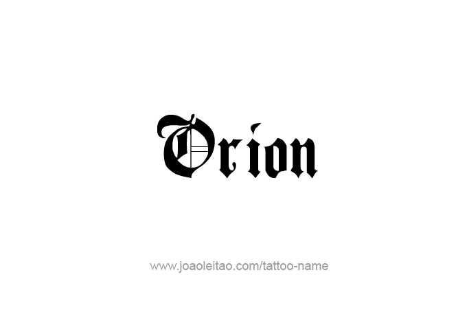 Tattoo Design Mythology Name Orion   