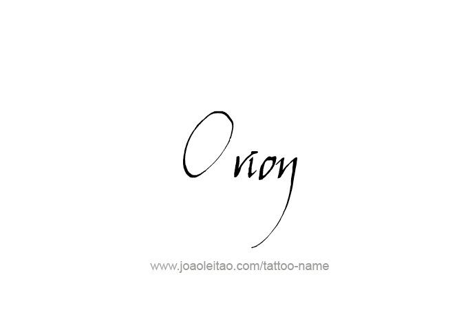 Tattoo Design Mythology Name Orion   