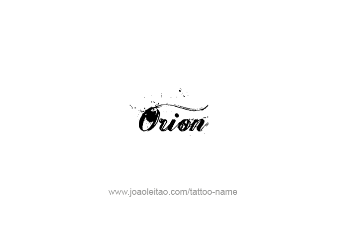 Tattoo Design Mythology Name Orion   