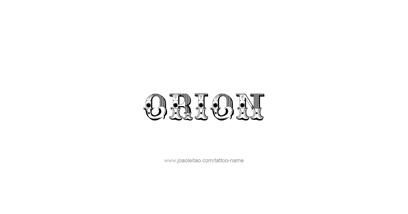 Tattoo Design Mythology Name Orion   