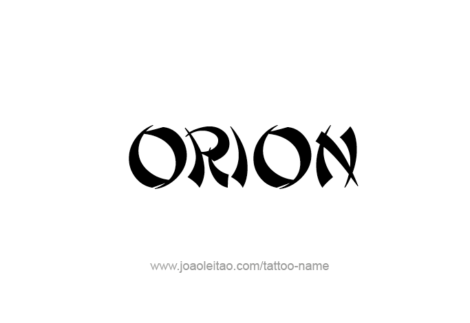 Tattoo Design Mythology Name Orion