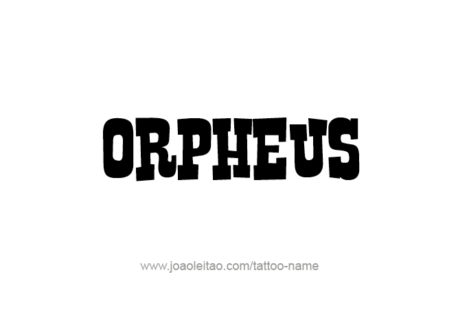 Tattoo Design Mythology Name Orpheus   