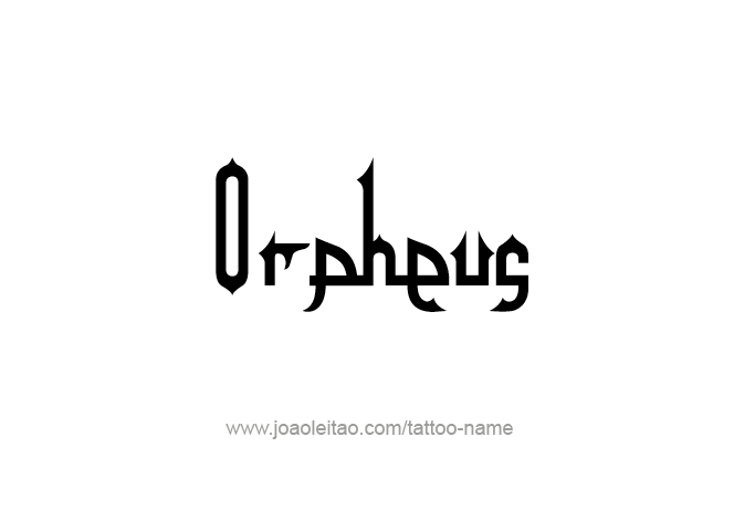 Tattoo Design Mythology Name Orpheus   