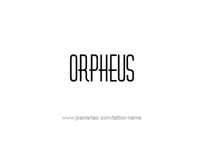 Tattoo Design Mythology Name Orpheus   