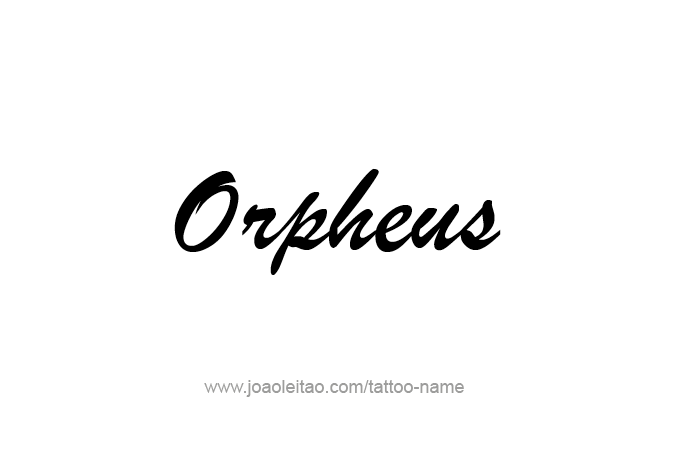 Tattoo Design Mythology Name Orpheus   