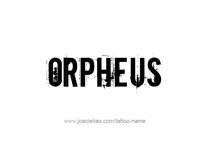 Tattoo Design Mythology Name Orpheus   