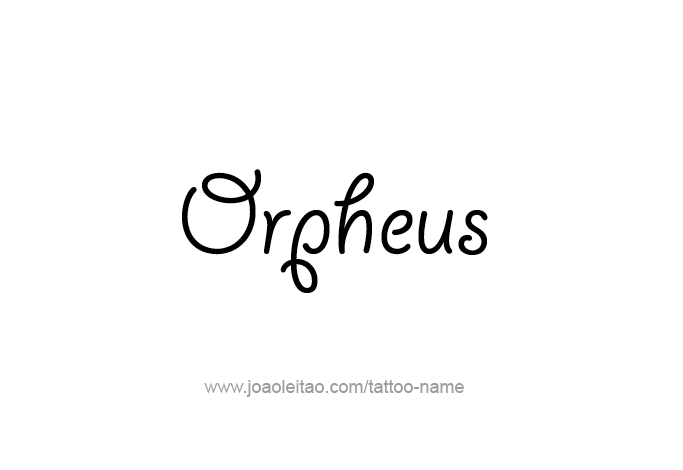 Tattoo Design Mythology Name Orpheus   