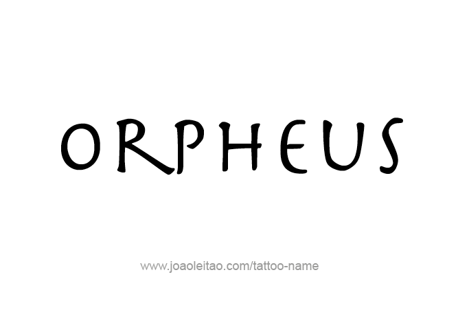 Tattoo Design Mythology Name Orpheus   