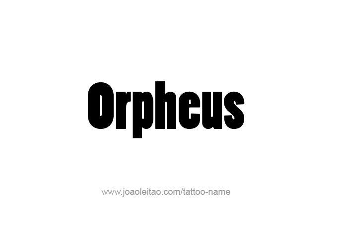 Tattoo Design Mythology Name Orpheus   