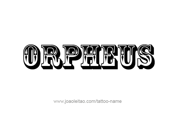 Tattoo Design Mythology Name Orpheus   