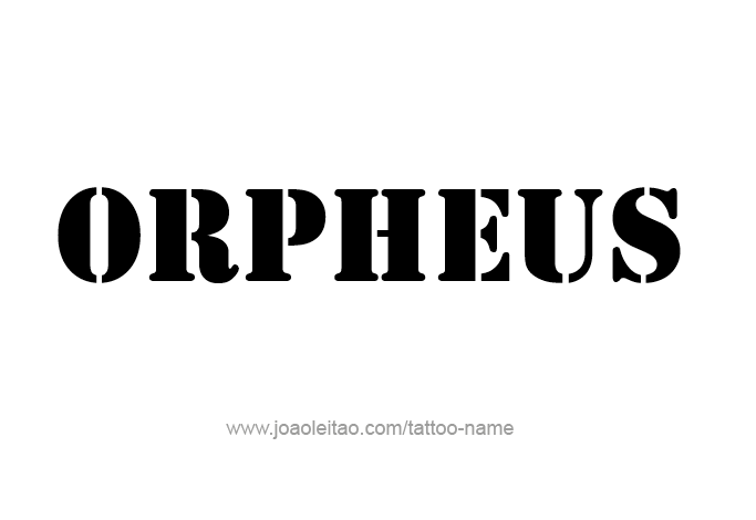 Tattoo Design Mythology Name Orpheus   