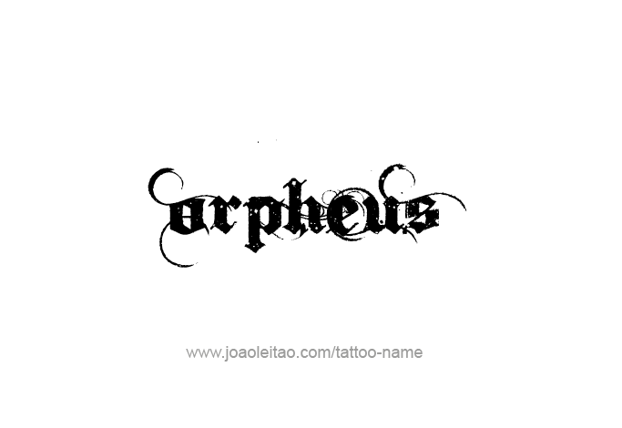 Tattoo Design Mythology Name Orpheus   