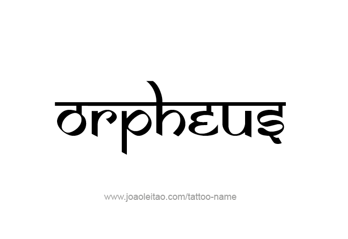 Tattoo Design Mythology Name Orpheus   