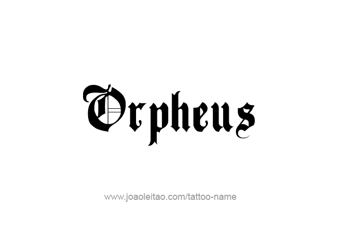 Tattoo Design Mythology Name Orpheus   