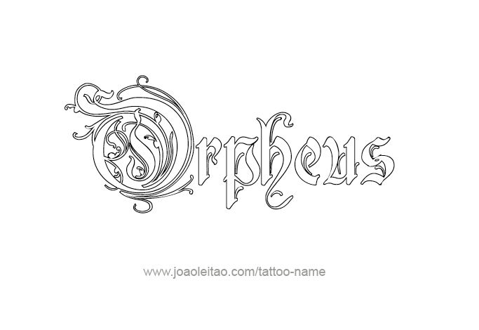 Tattoo Design Mythology Name Orpheus   