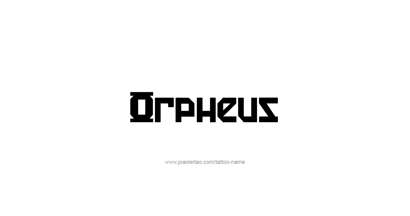 Tattoo Design Mythology Name Orpheus   