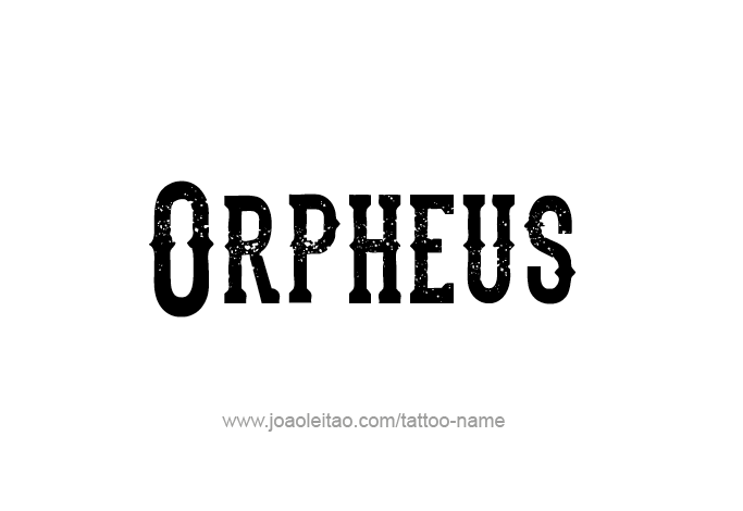 Tattoo Design Mythology Name Orpheus   