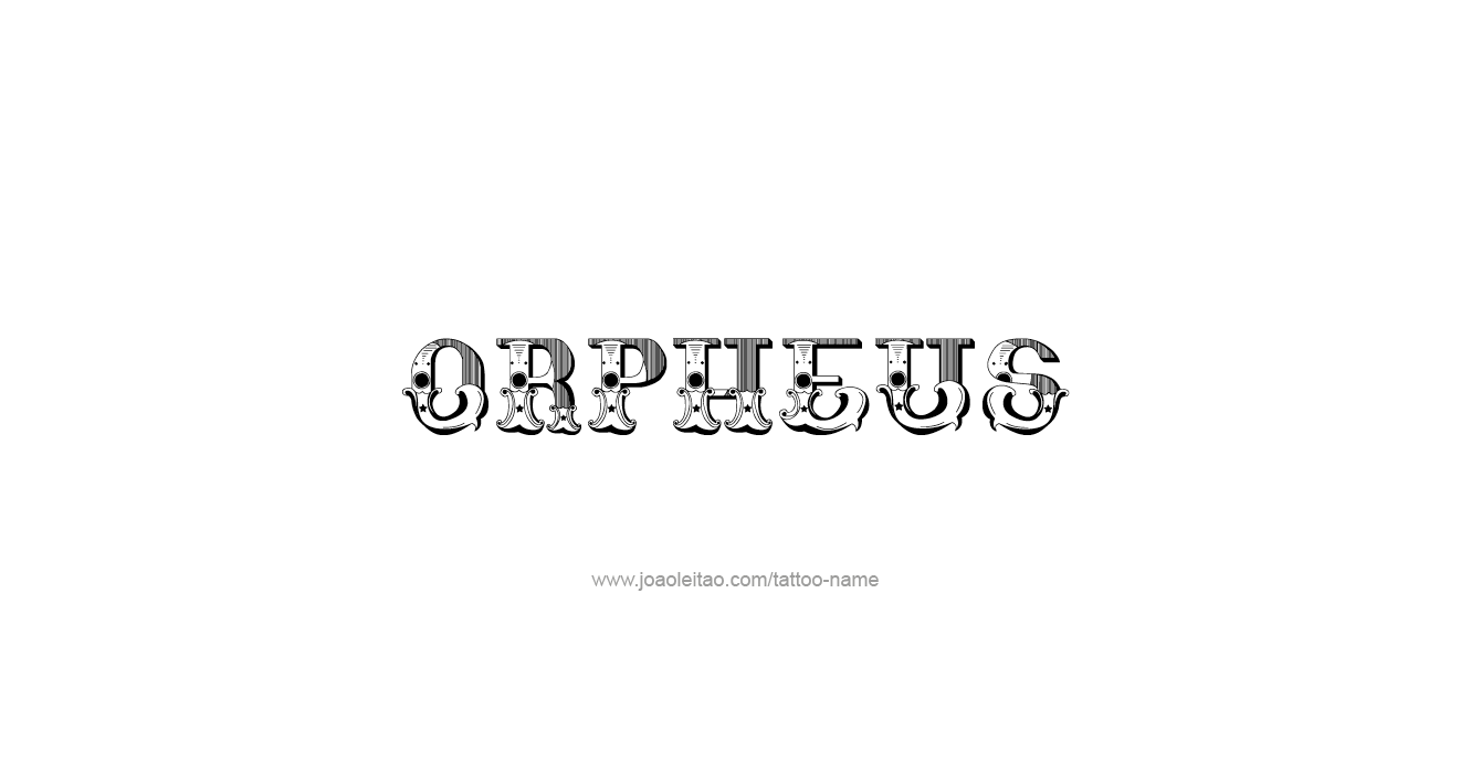 Tattoo Design Mythology Name Orpheus   