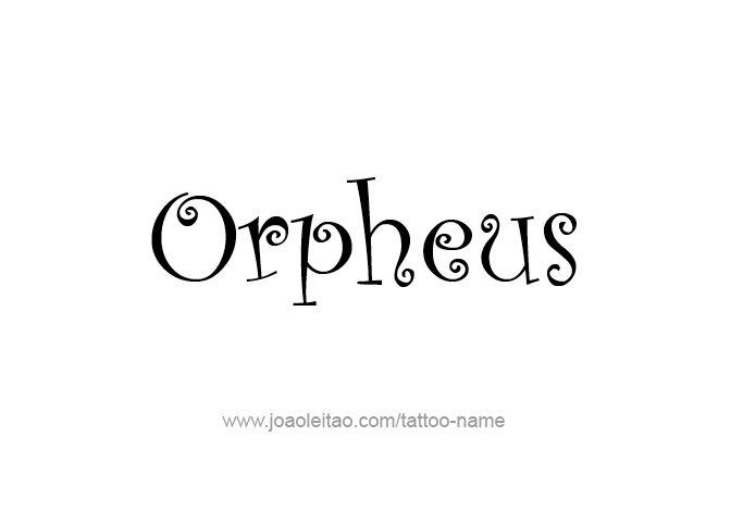 Tattoo Design Mythology Name Orpheus   