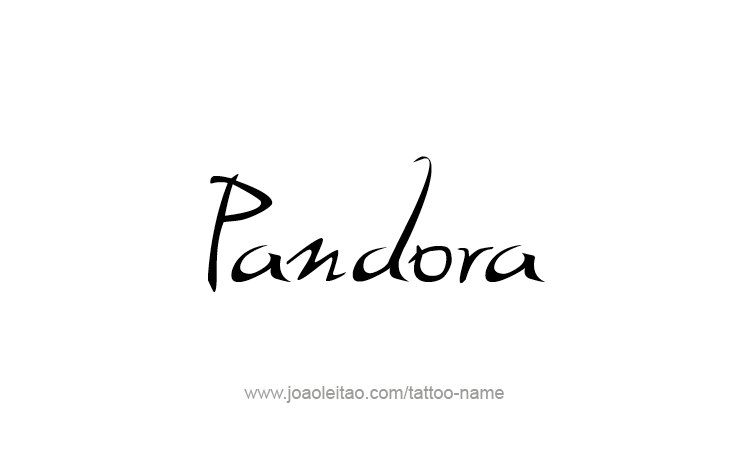 Tattoo Design Mythology Name Pandora   