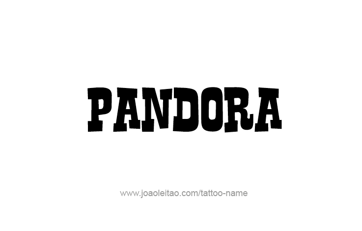 Tattoo Design Mythology Name Pandora   