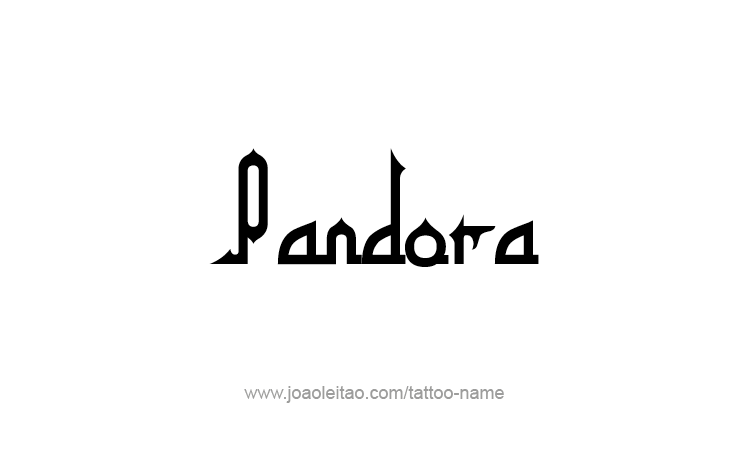 Tattoo Design Mythology Name Pandora   