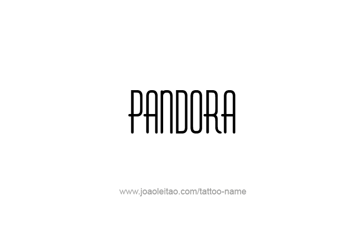 Tattoo Design Mythology Name Pandora   