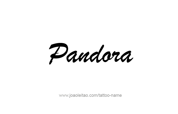Tattoo Design Mythology Name Pandora   