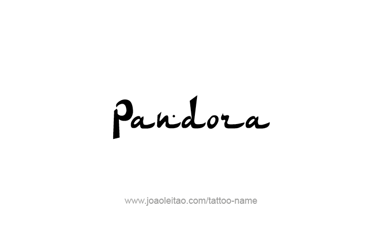 Tattoo Design Mythology Name Pandora   