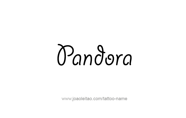 Tattoo Design Mythology Name Pandora   