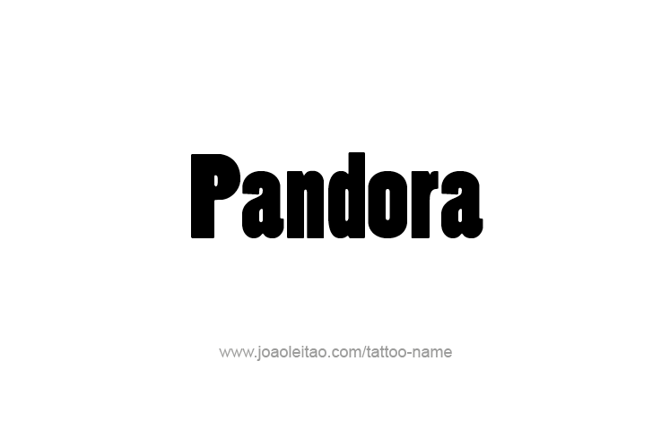 Tattoo Design Mythology Name Pandora   