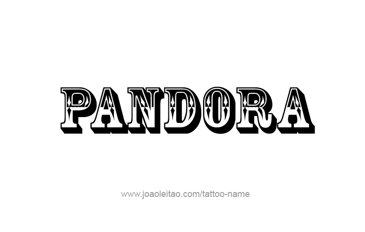 Tattoo Design Mythology Name Pandora   