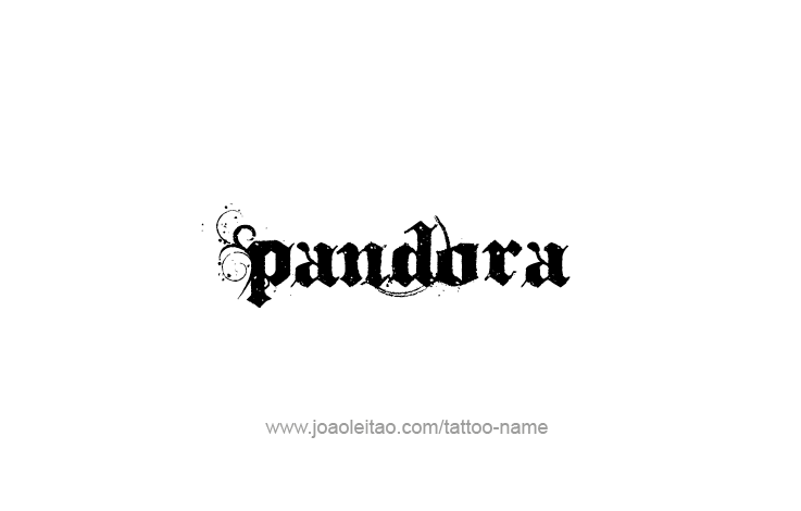 Tattoo Design Mythology Name Pandora   