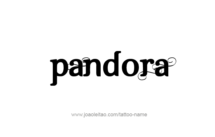 Tattoo Design Mythology Name Pandora   