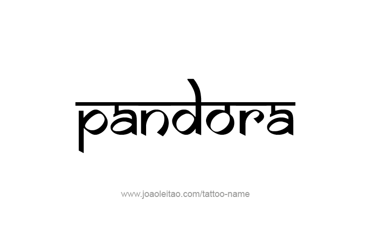 Tattoo Design Mythology Name Pandora   