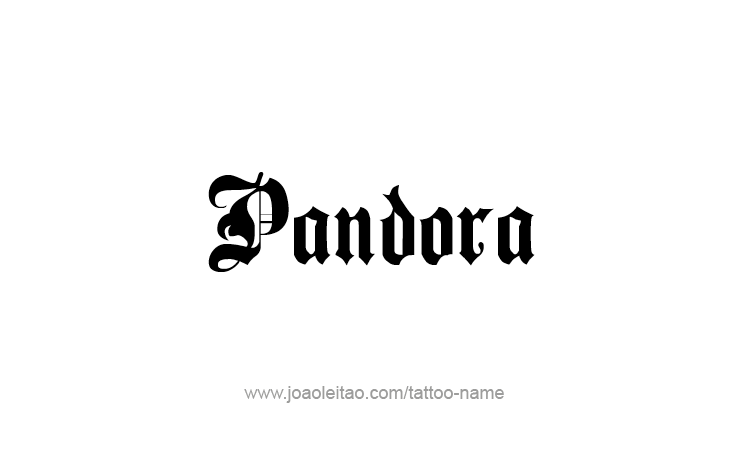 Tattoo Design Mythology Name Pandora   