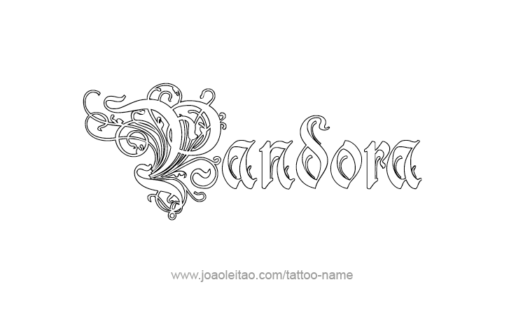 Tattoo Design Mythology Name Pandora   