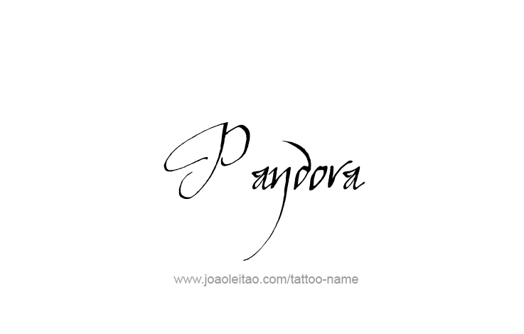 Tattoo Design Mythology Name Pandora   