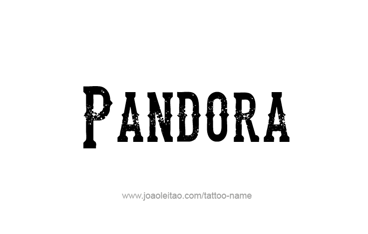 Tattoo Design Mythology Name Pandora   