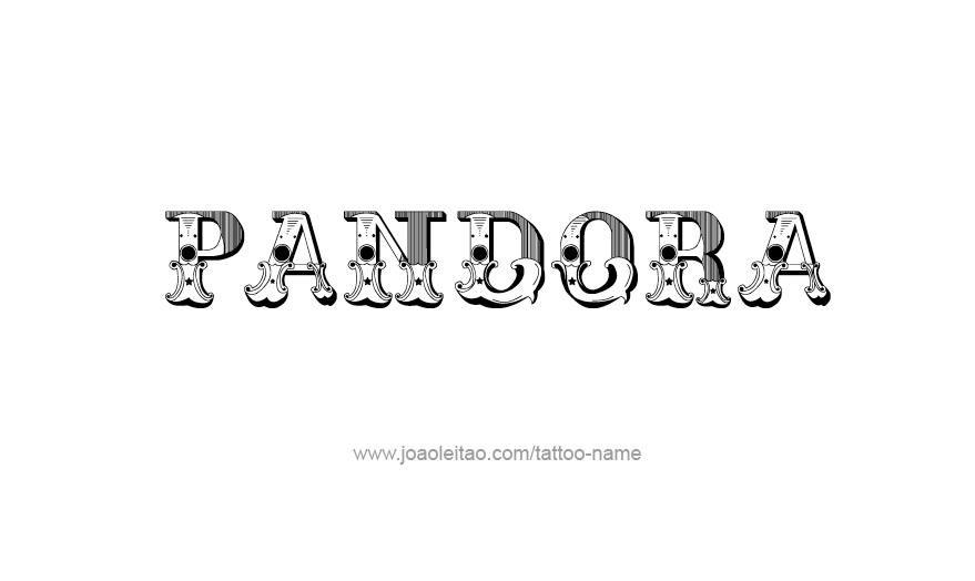 Tattoo Design Mythology Name Pandora   