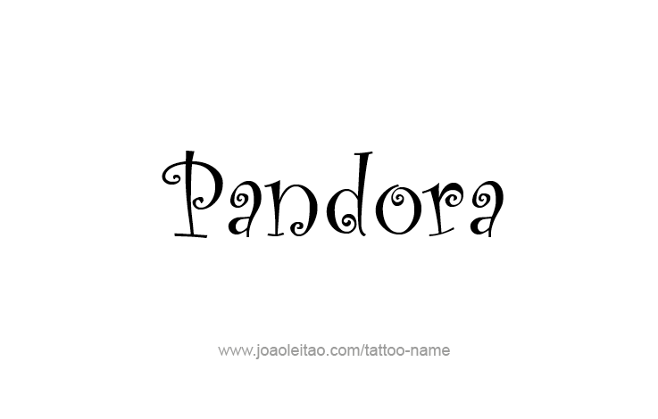 Tattoo Design Mythology Name Pandora   